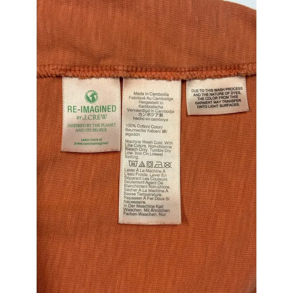 J.Crew Men’s Garment-Dyed Slub Cotton Pocket T-
Shirt Orange Medium - Picture 7 of 8
